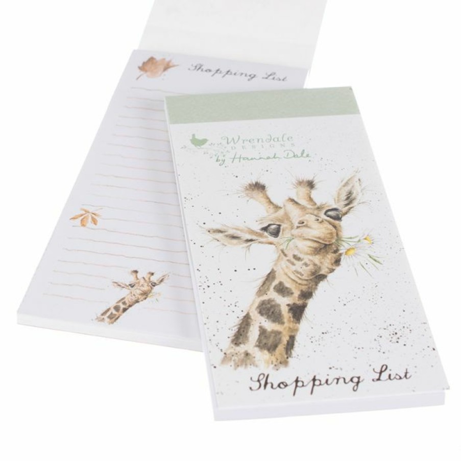 Stationery & Craft Wrendale Designs Magnetic Shopping Pads | Flowers' Giraffe Magnetic Shopping Pad